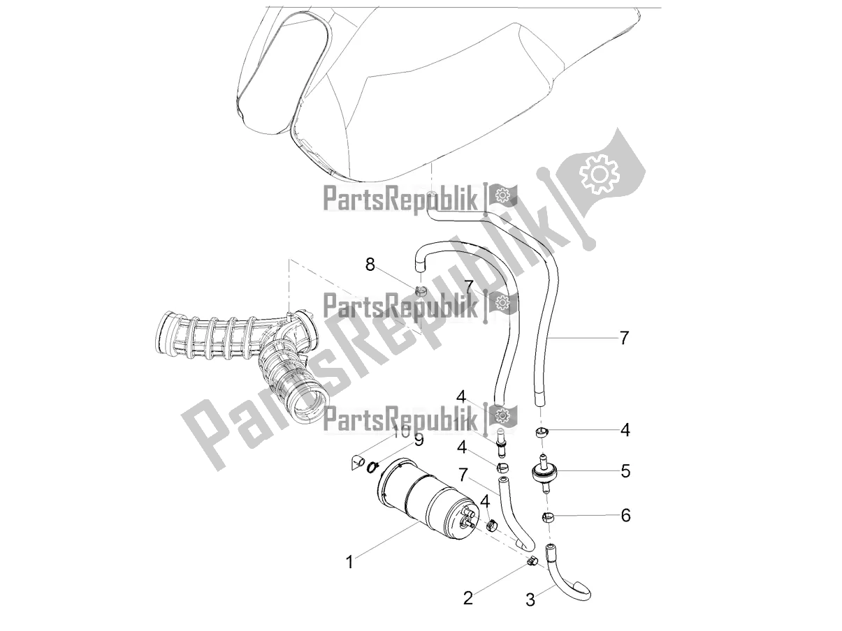 Tutte le parti per il Sistema Di Recupero Del Vapore Di Combustibile del Moto-Guzzi V7 III Racer 10 TH Anniversary 750 2021