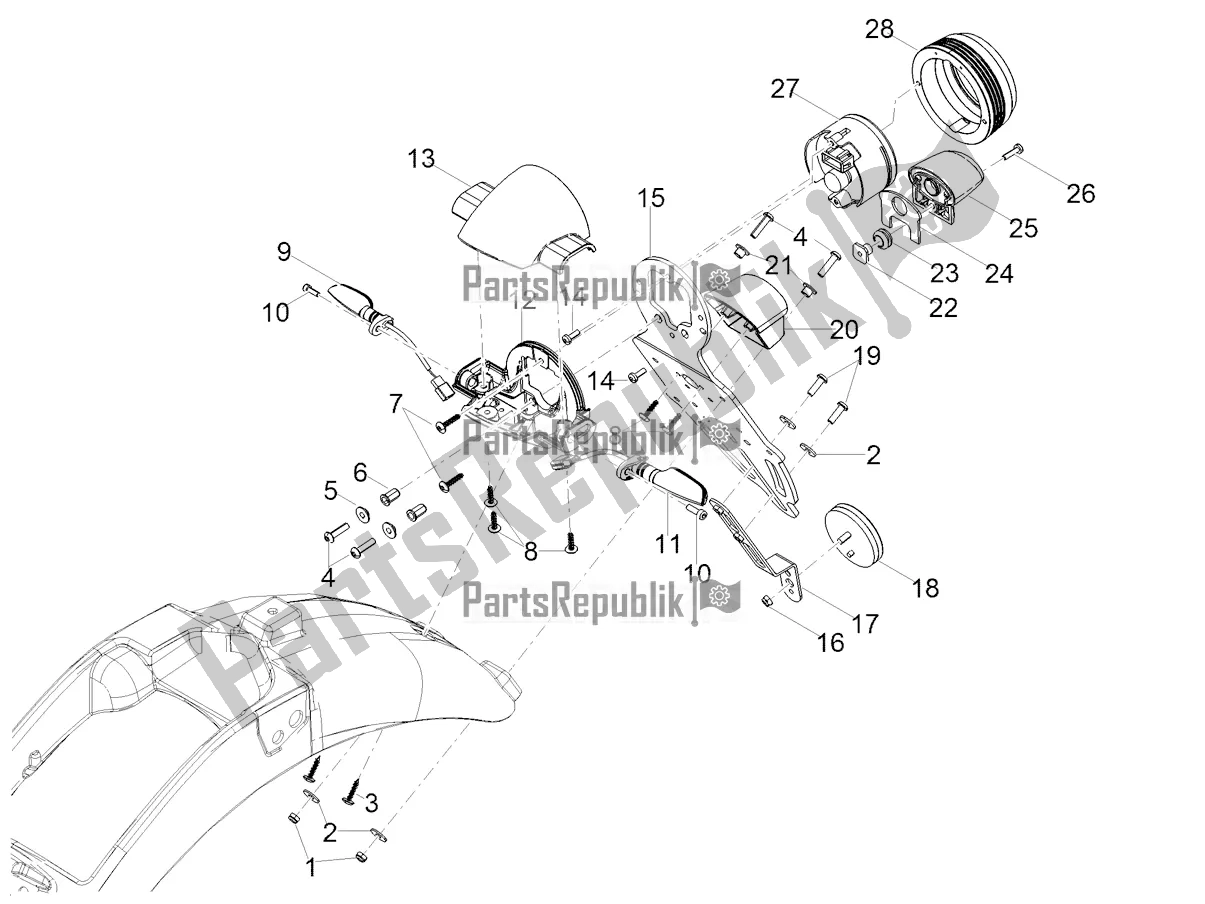 Tutte le parti per il Luci Posteriori del Moto-Guzzi V7 III Racer 10 TH Anniversary 750 2021