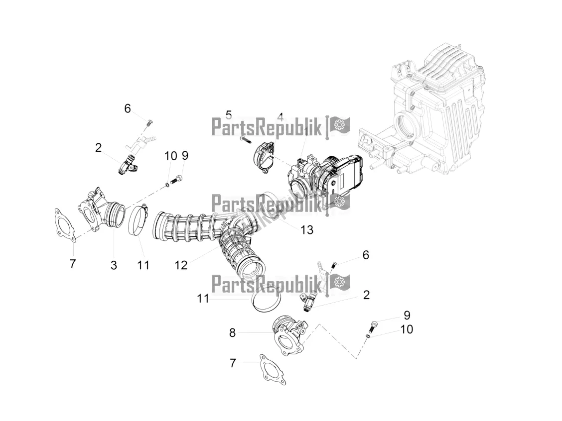 Tutte le parti per il Corpo Farfallato del Moto-Guzzi V7 III Racer 10 TH Anniversary 750 2021