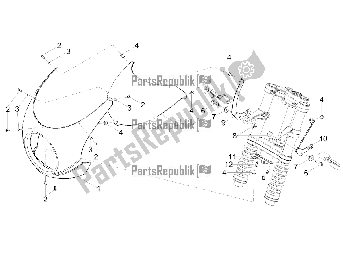 All parts for the Windshield of the Moto-Guzzi V7 III Racer 10 TH Anniversary 750 2021