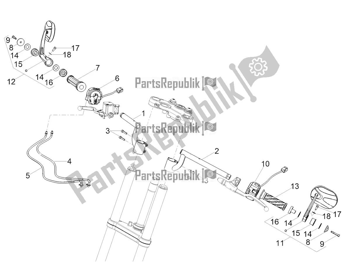 Todas las partes para Manillar - Controles de Moto-Guzzi V7 III Racer 10 TH Anniversary Apac 750 2021