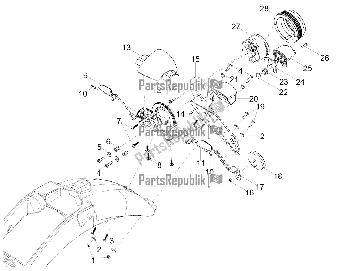 Todas las partes para Luces Traseras de Moto-Guzzi V7 III Racer 10 TH Anniversary Apac 750 2021