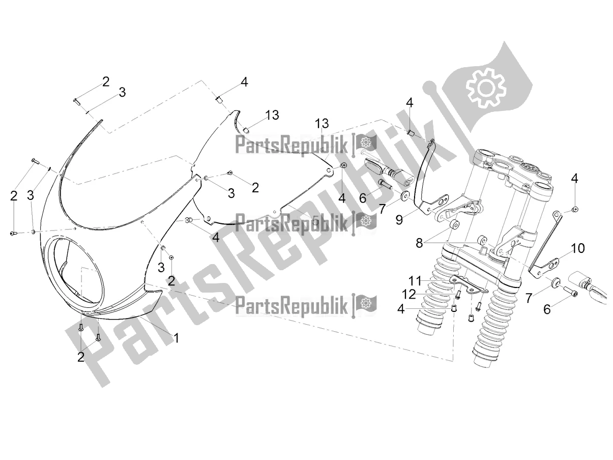 Todas las partes para Parabrisas de Moto-Guzzi V7 III Racer 10 TH Anniversary Apac 750 2021