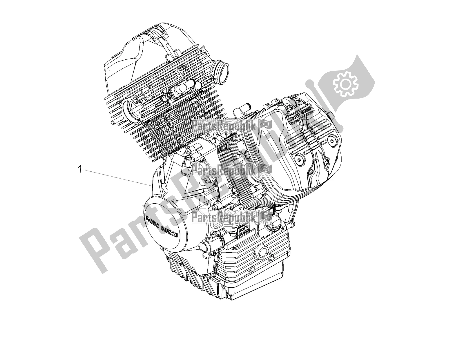 Toutes les pièces pour le Levier Partiel Pour Compléter Le Moteur du Moto-Guzzi V7 III Racer 10 TH Anniversary USA 750 2020