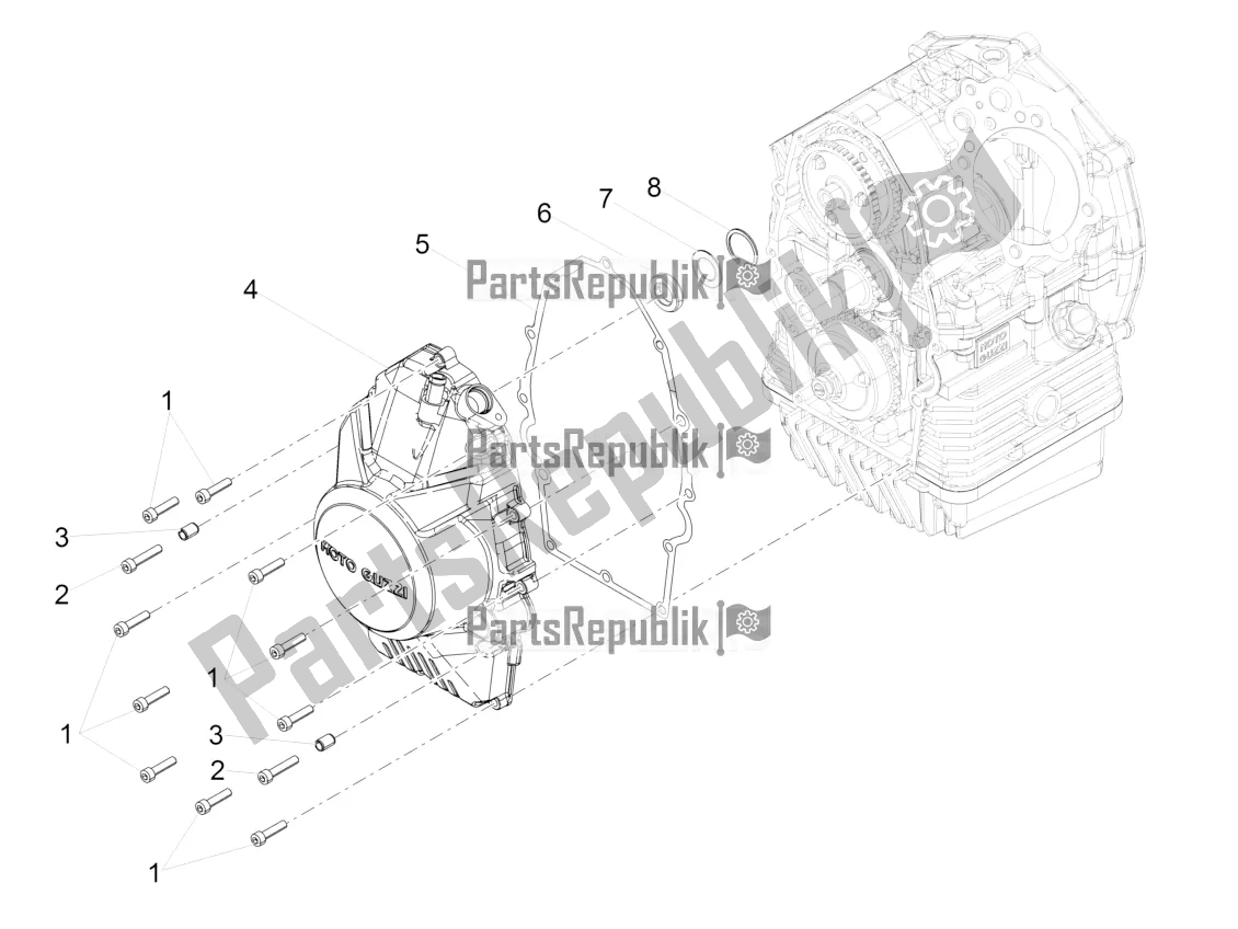 Todas las partes para Cubierta Del Volante de Moto-Guzzi V7 III Racer 10 TH Anniversary USA 750 2020