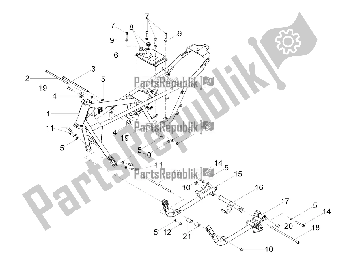 Toutes les pièces pour le Cadre du Moto-Guzzi V7 III Racer 10 TH Anniversary USA 750 2020