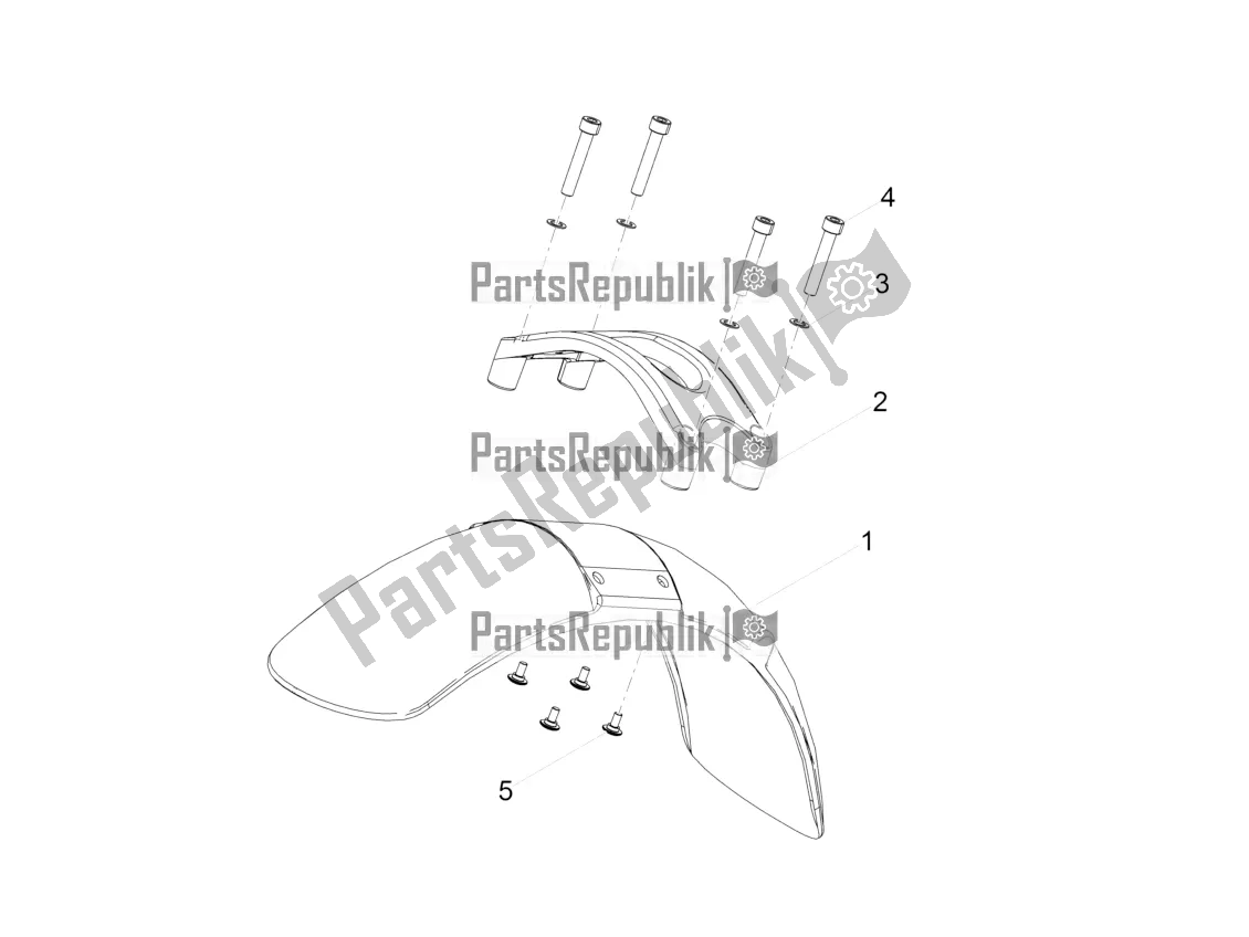 Tutte le parti per il Parafango Anteriore-colonna del Moto-Guzzi V7 III Racer 10 TH Anniversary USA 750 2020