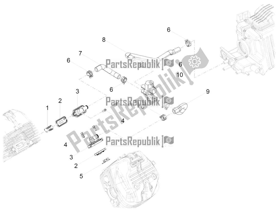 Tutte le parti per il Aria Secondaria del Moto-Guzzi V7 III Racer 10 TH Anniversary USA 750 2020
