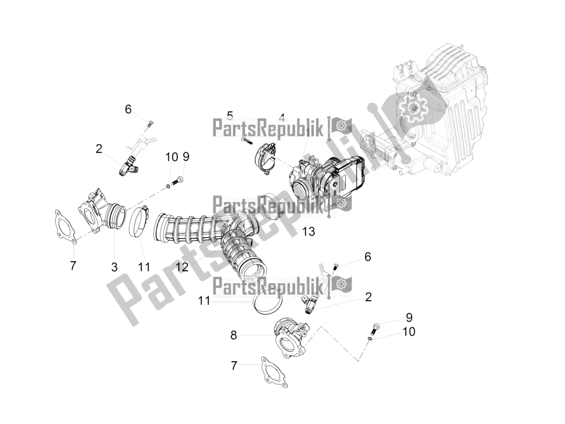 Tutte le parti per il Corpo Farfallato del Moto-Guzzi V7 III Racer 10 TH Anniversary USA 750 2020