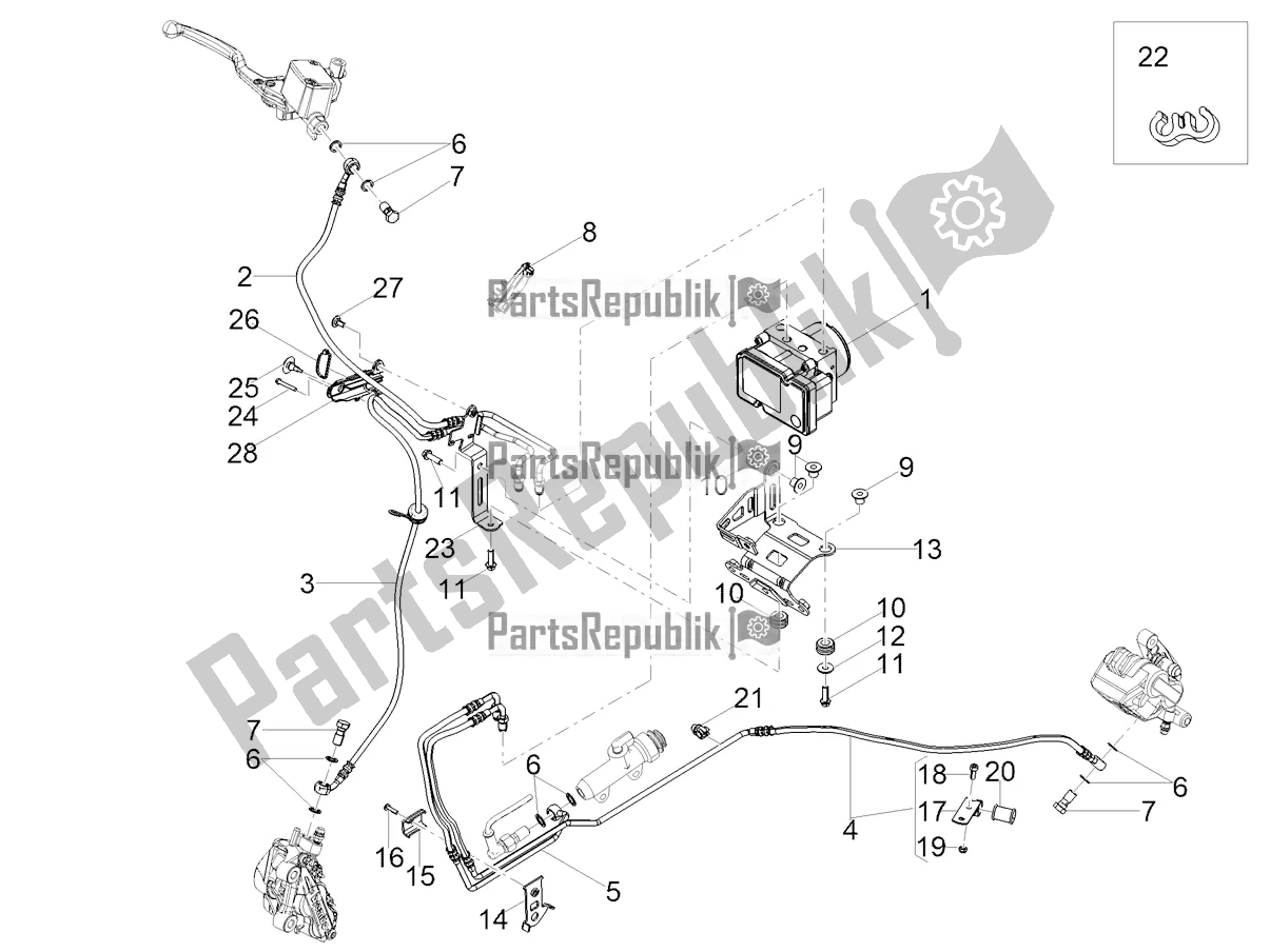 Toutes les pièces pour le Système De Freinage Abs du Moto-Guzzi V7 III Racer 10 TH Anniversary USA 750 2021