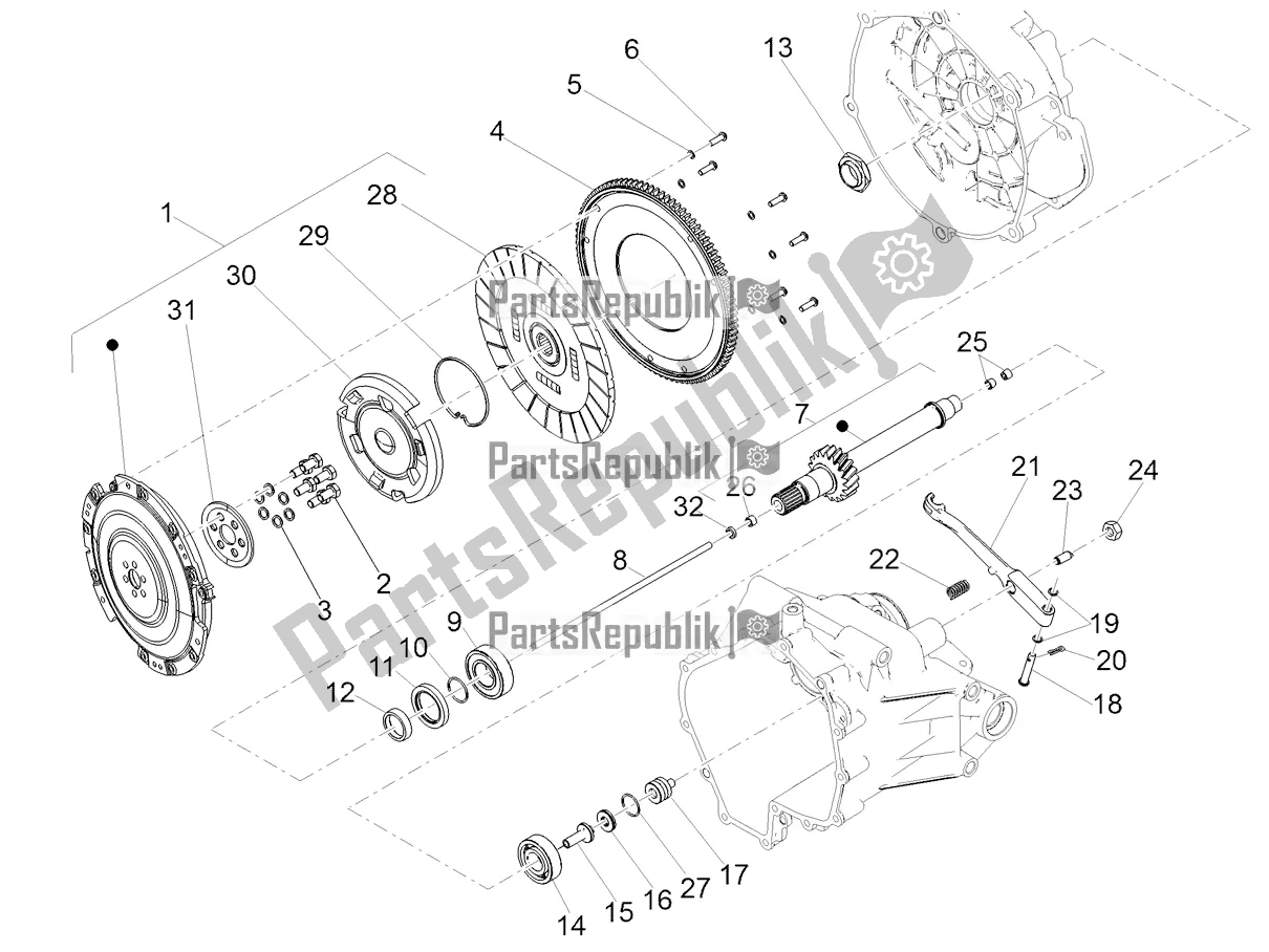 Todas las partes para Embrague de Moto-Guzzi V7 III Racer 10 TH Anniversary USA 750 2021