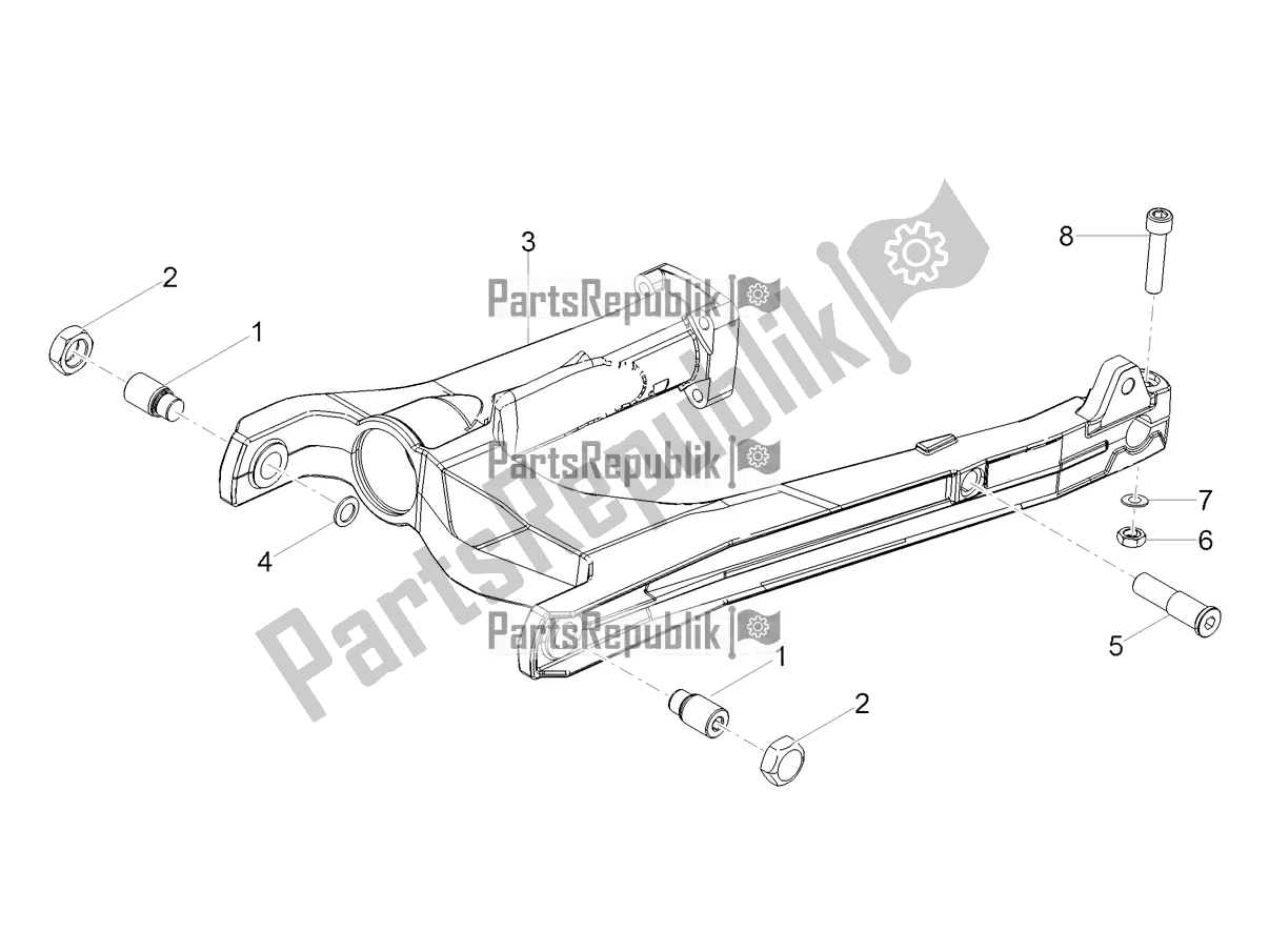 Todas las partes para Brazo Oscilante de Moto-Guzzi V7 III Racer 10 TH Anniversary USA 750 2021