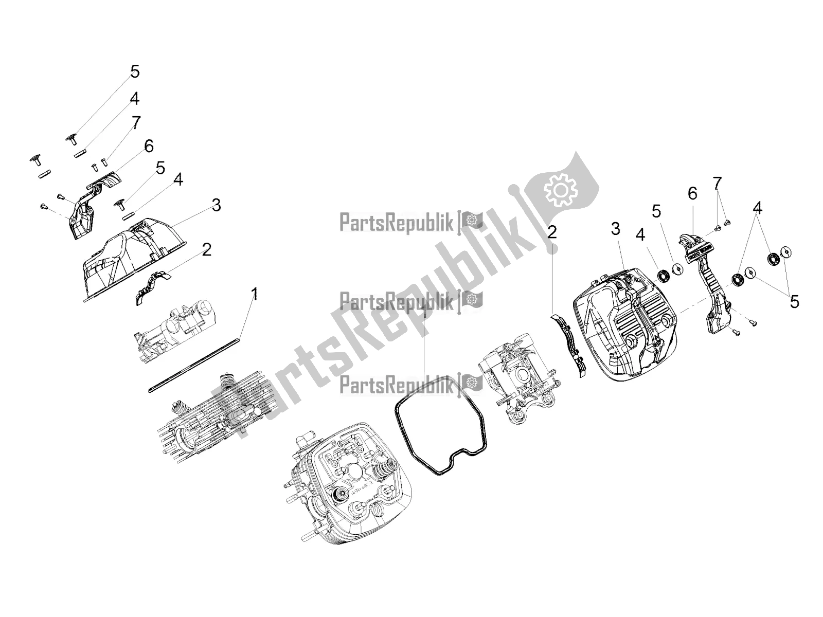 Toutes les pièces pour le Couverture De Tête du Moto-Guzzi V7 III Racer 750 ABS 2017