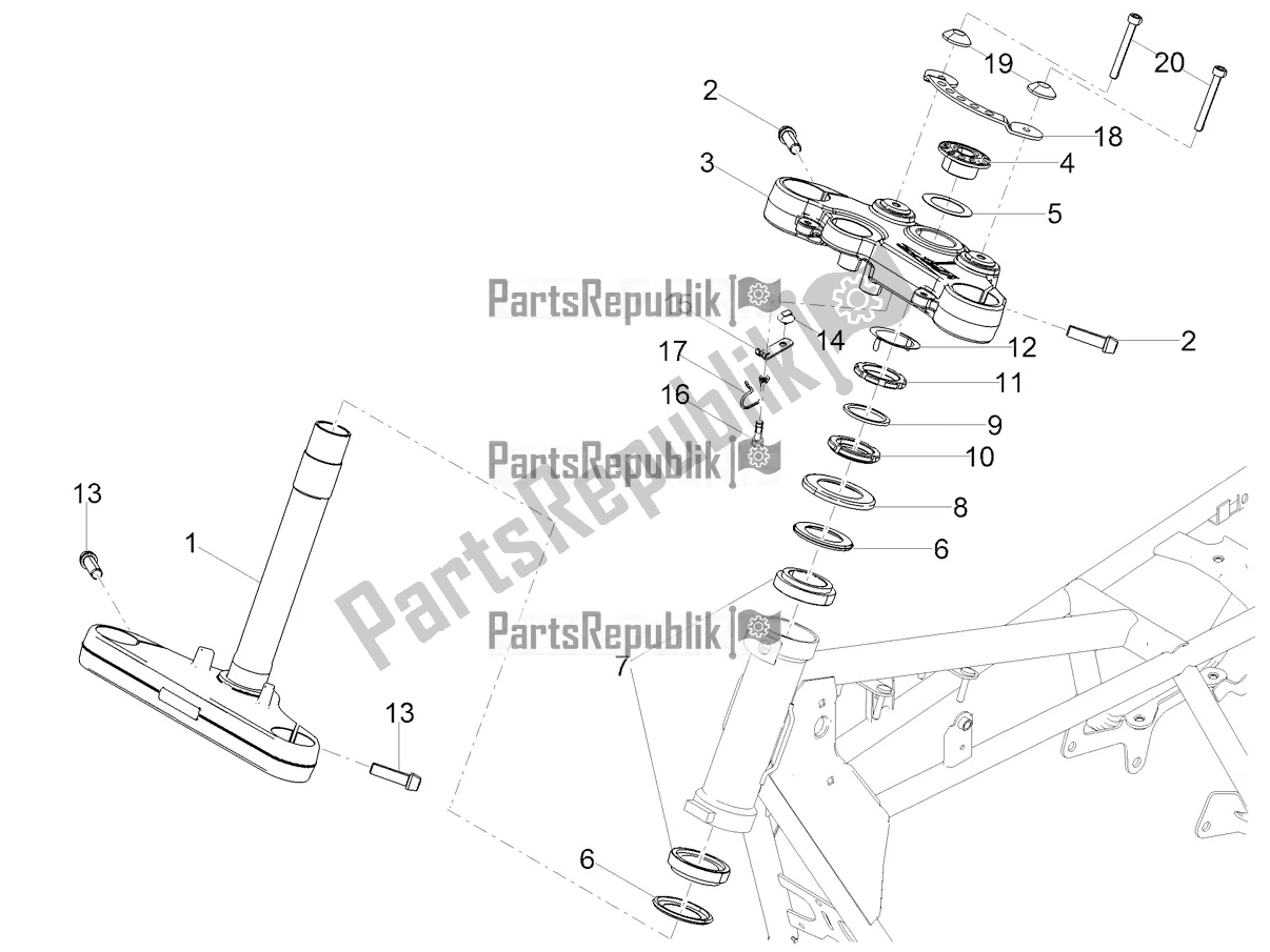 All parts for the Steering of the Moto-Guzzi V7 III Racer 750 ABS 2017