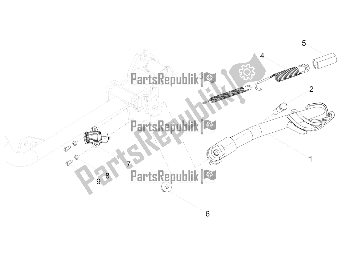 Toutes les pièces pour le Béquille Centrale du Moto-Guzzi V7 III Racer 750 ABS 2018