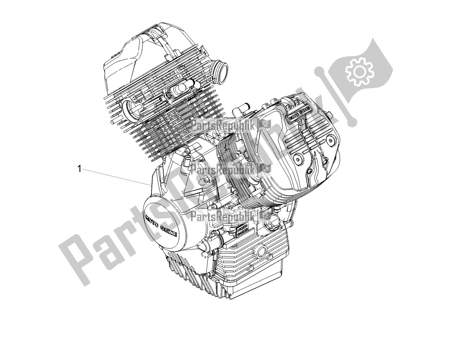 Toutes les pièces pour le Levier Partiel Pour Compléter Le Moteur du Moto-Guzzi V7 III Racer 750 ABS 2018