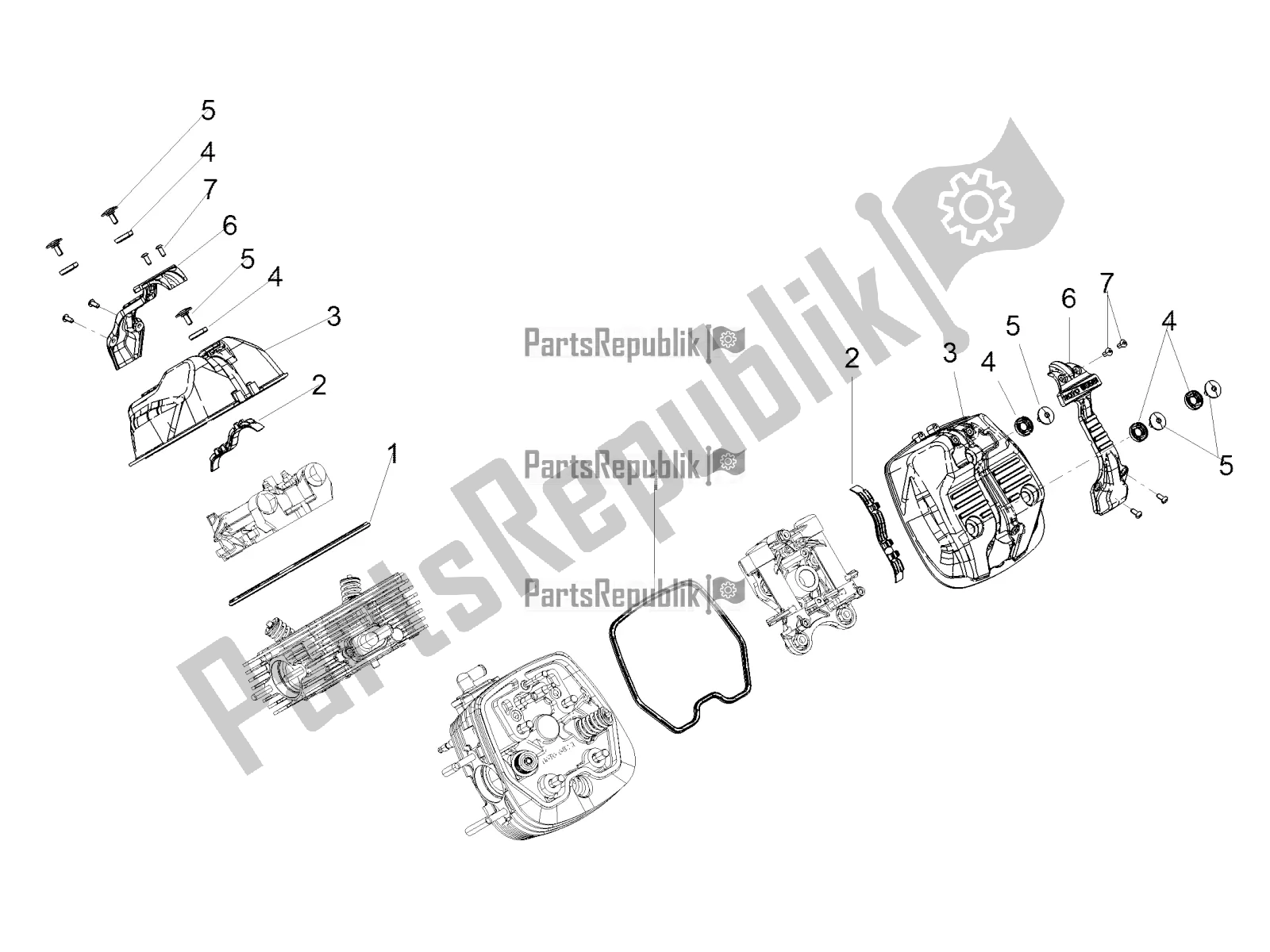 Toutes les pièces pour le Couverture De Tête du Moto-Guzzi V7 III Racer 750 ABS 2018