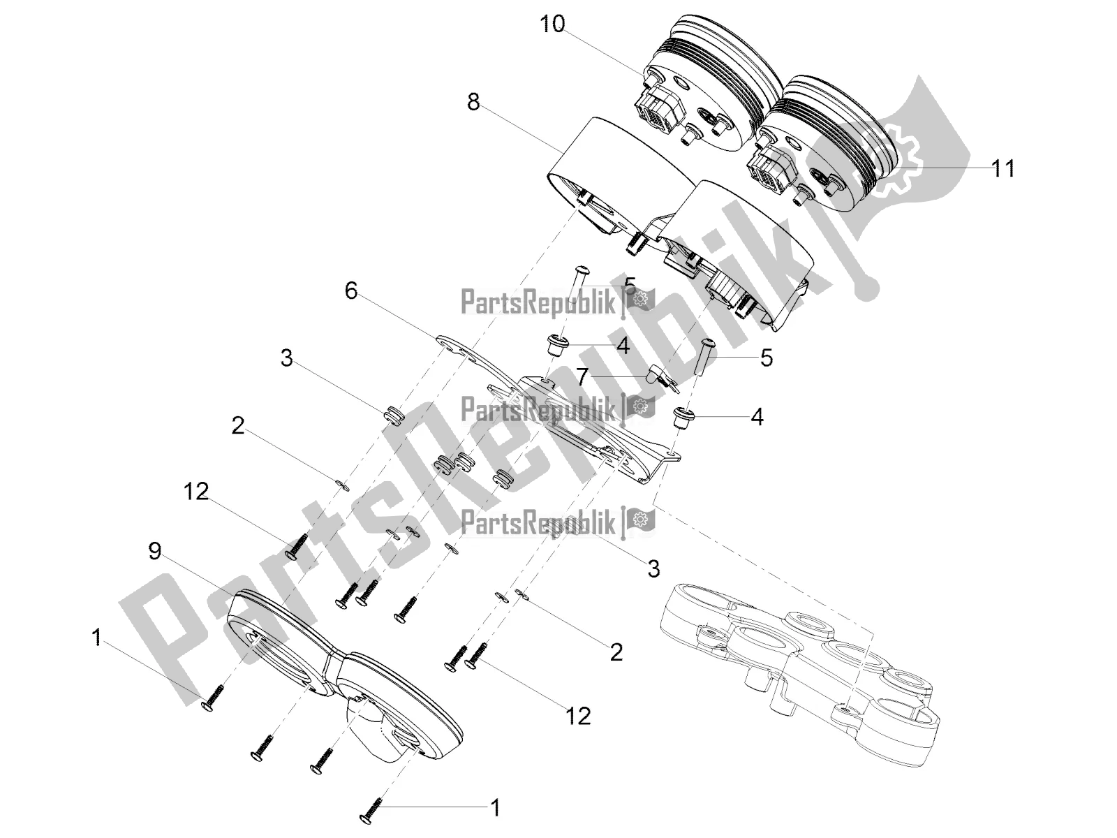 Toutes les pièces pour le Instruments du Moto-Guzzi V7 III Racer 750 ABS 2018