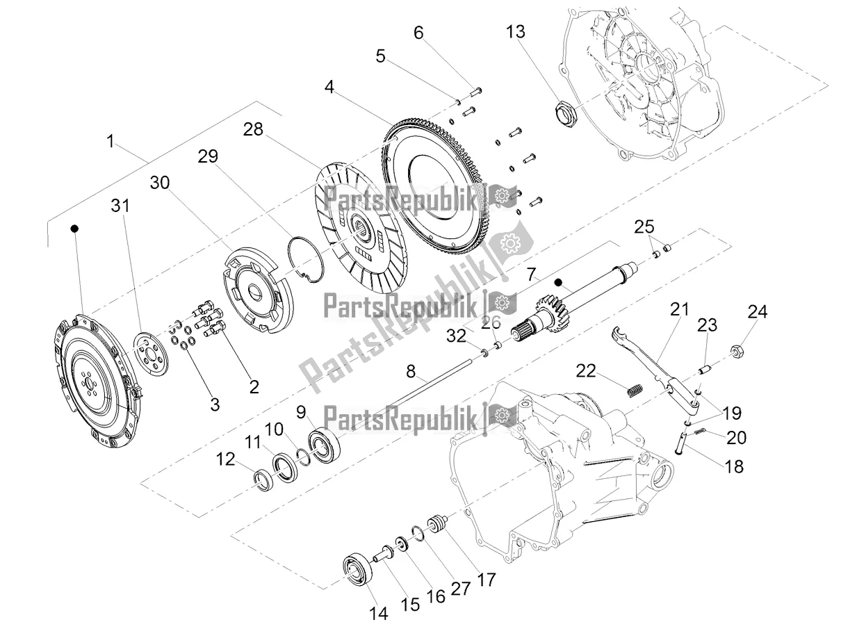 Toutes les pièces pour le Embrayage du Moto-Guzzi V7 III Racer 750 ABS 2019