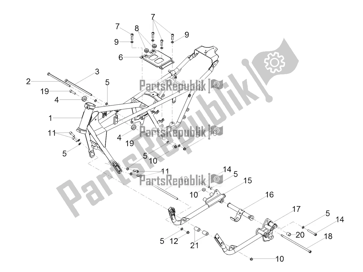 Tutte le parti per il Telaio del Moto-Guzzi V7 III Racer 750 ABS 2019