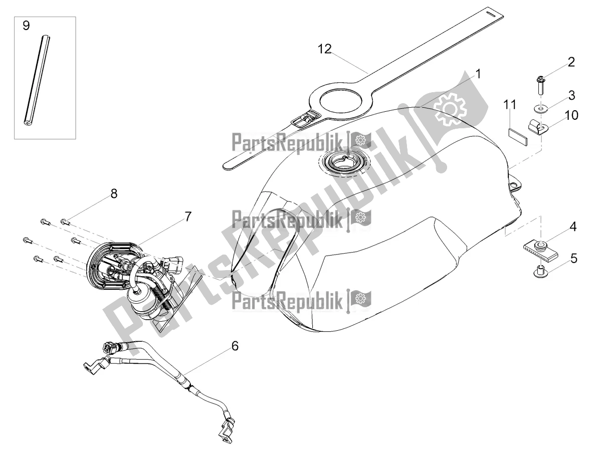 Tutte le parti per il Serbatoio Di Carburante del Moto-Guzzi V7 III Racer 750 ABS 2019