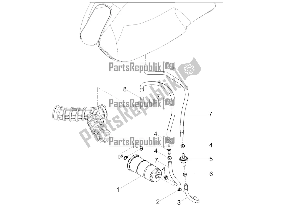 Todas las partes para Sistema De Recuperación De Vapor De Combustible de Moto-Guzzi V7 III Racer 750 ABS 2019