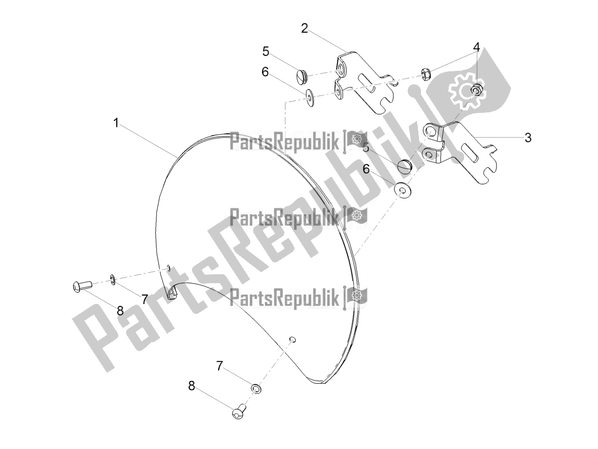 Tutte le parti per il Parabrezza del Moto-Guzzi V7 III Racer 750 ABS 2019