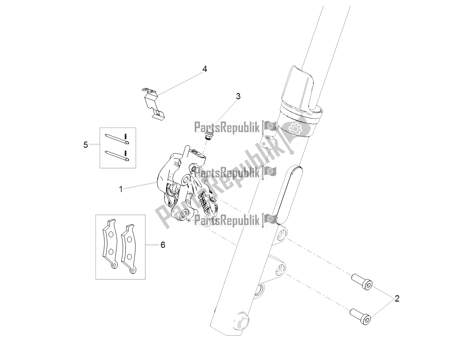 Toutes les pièces pour le étrier De Frein Avant du Moto-Guzzi V7 III Racer 750 E4 ABS 2017-2018-2019 Nafta 2017