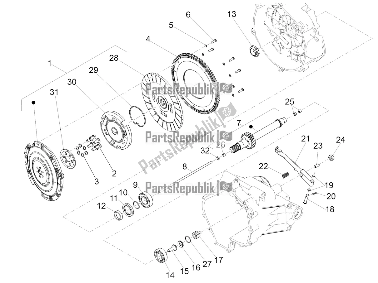 Toutes les pièces pour le Embrayage du Moto-Guzzi V7 III Racer 750 E4 ABS 2017-2018-2019 Nafta 2018