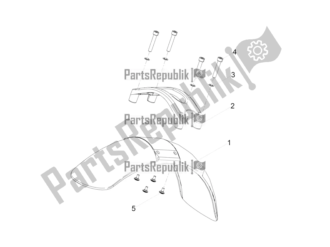 Tutte le parti per il Parafango Anteriore-colonna del Moto-Guzzi V7 III Racer 750 E4 ABS 2017-2018-2019 Nafta 2018