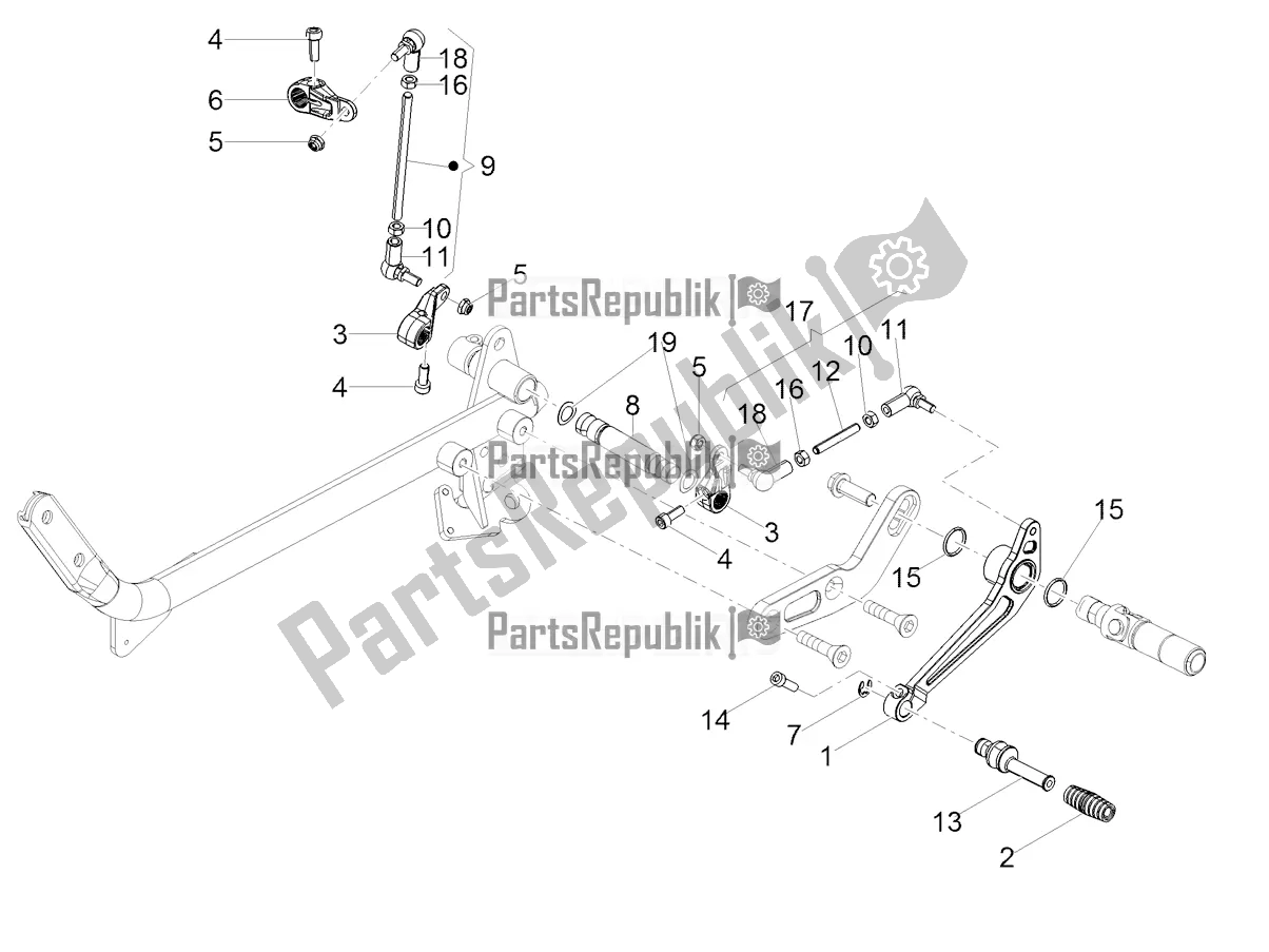 Toutes les pièces pour le Levier du Moto-Guzzi V7 III Racer 750 E4 ABS 2017-2018-2019 Nafta 2018