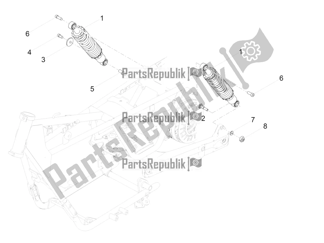 Toutes les pièces pour le Amortisseur du Moto-Guzzi V7 III Racer 750 E4 ABS 2017-2018-2019 Nafta 2018