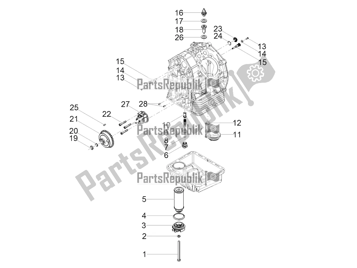 Todas las partes para Lubricación de Moto-Guzzi V7 III Racer 750 E4 ABS 2017-2018-2019 Nafta 2019