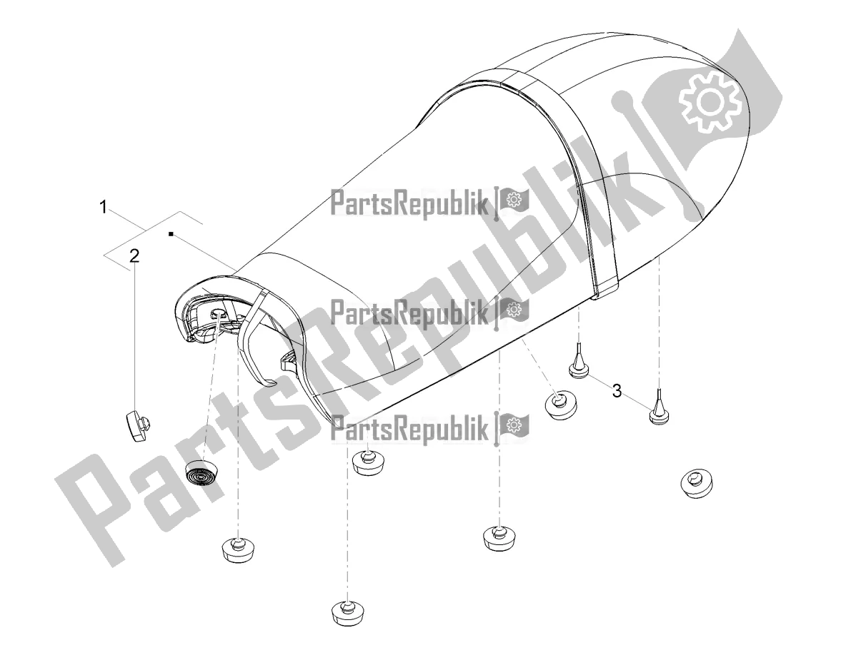 Tutte le parti per il Sella del Moto-Guzzi V7 III Racer 750 E4 ABS 2017-2018-2019 Nafta 2019