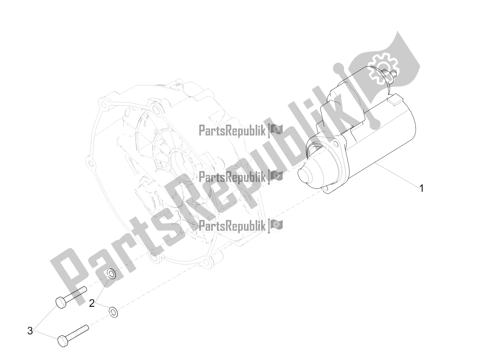 All parts for the Starter / Electric Starter of the Moto-Guzzi V7 III Racer 750 E4 ABS 2017-2018-2019 Nafta 2019