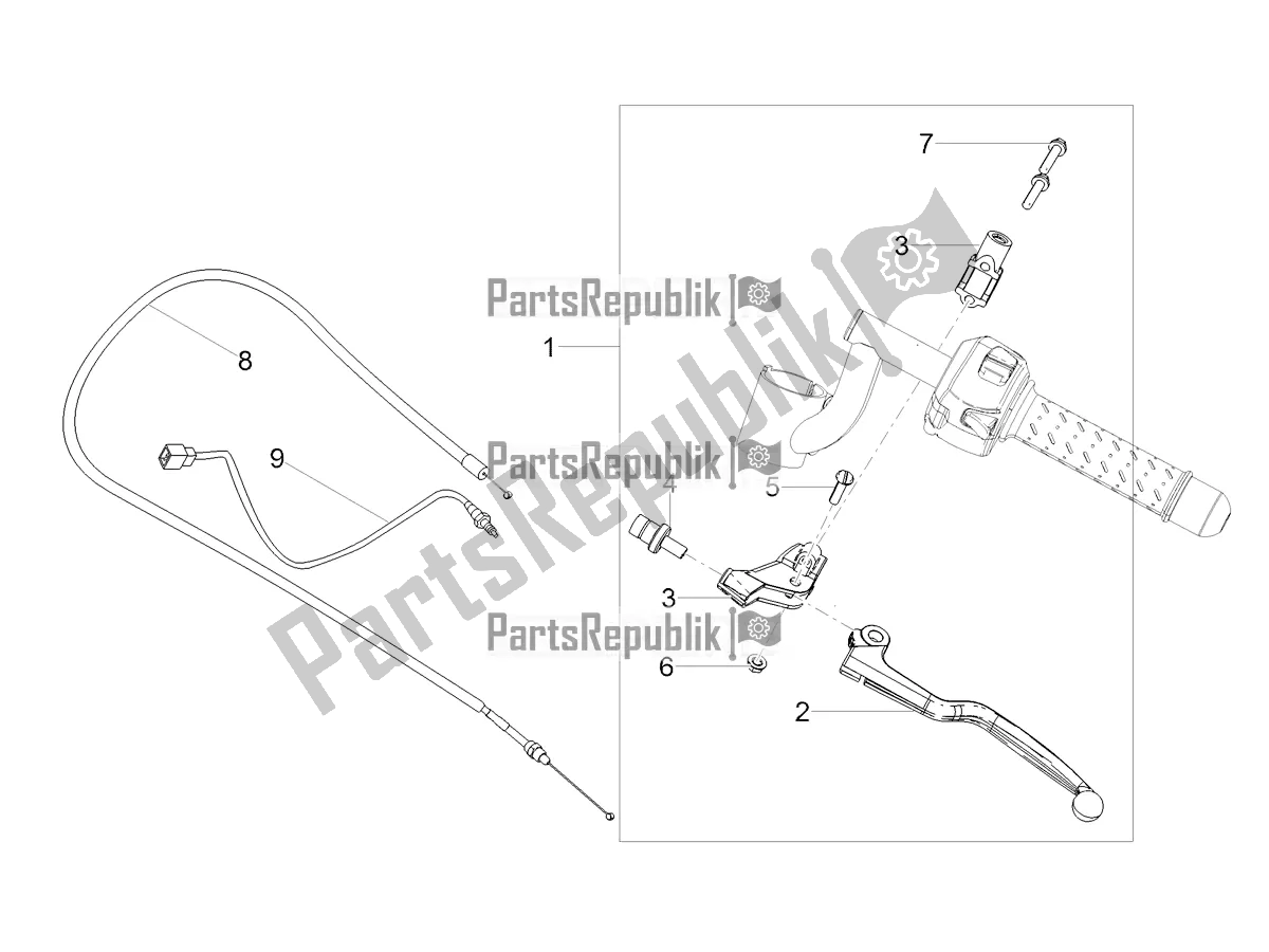 All parts for the Clutch Control of the Moto-Guzzi V7 III Racer Limited 750 2020