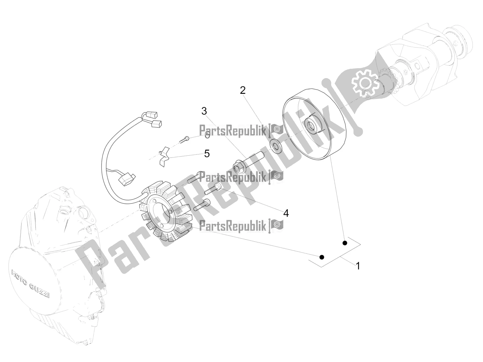 Todas las partes para Cdi Magneto Assy / Unidad De Encendido de Moto-Guzzi V7 III Racer Limited 750 2021