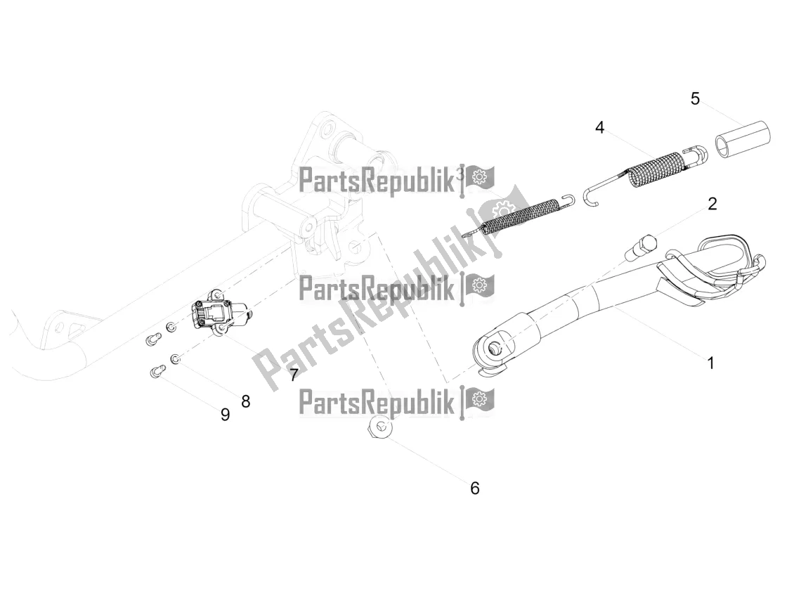 Todas las partes para Soporte Central de Moto-Guzzi V7 III Racer Limited 750 2021