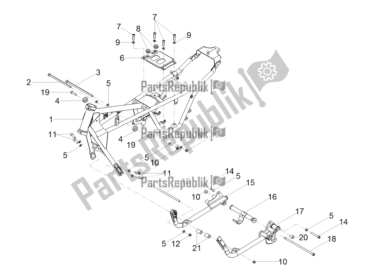 Toutes les pièces pour le Cadre du Moto-Guzzi V7 III Racer Limited 750 2021