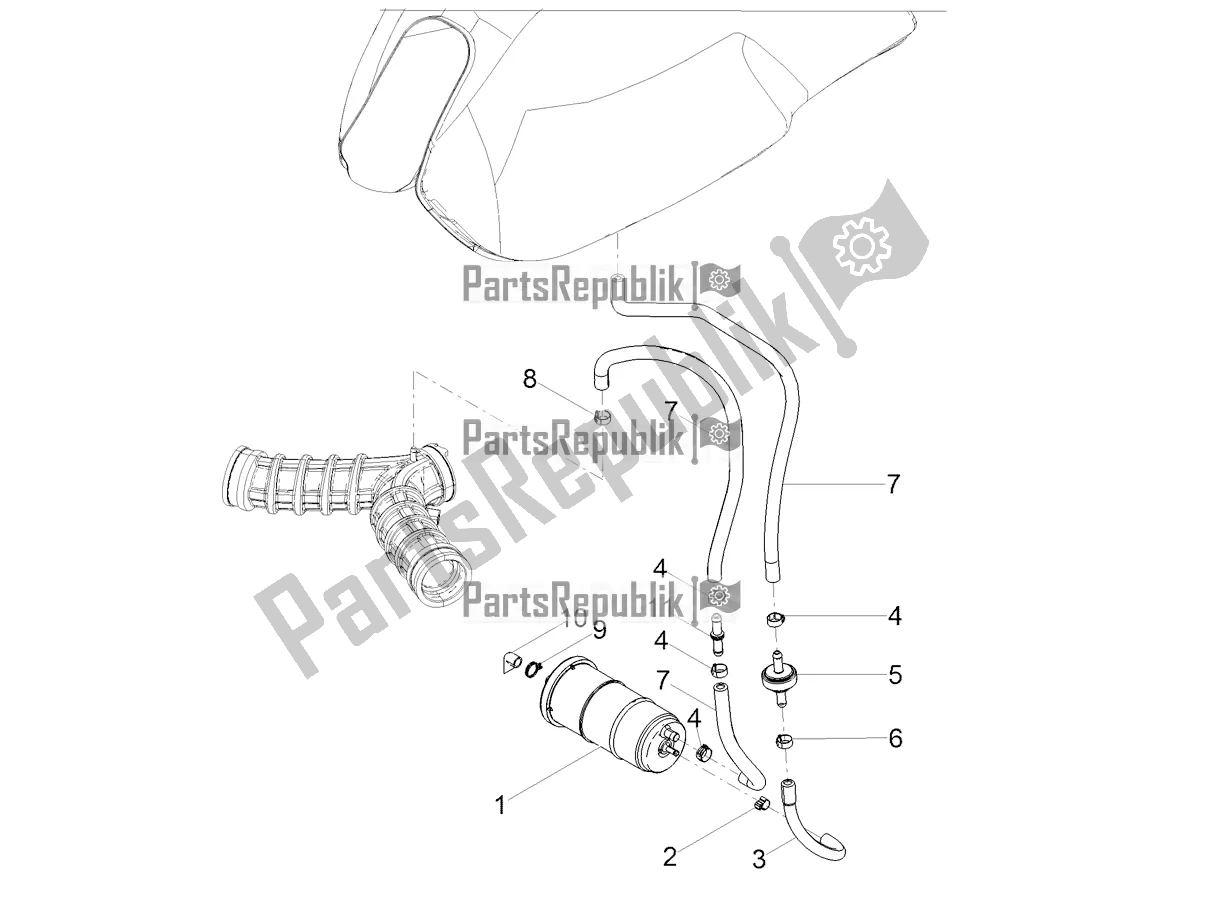 Toutes les pièces pour le Système De Récupération De Vapeur De Carburant du Moto-Guzzi V7 III Racer Limited 750 2021