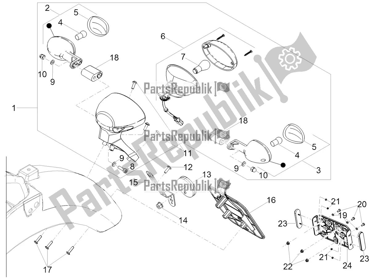 Tutte le parti per il Luci Posteriori del Moto-Guzzi V7 III Racer Limited 750 2021