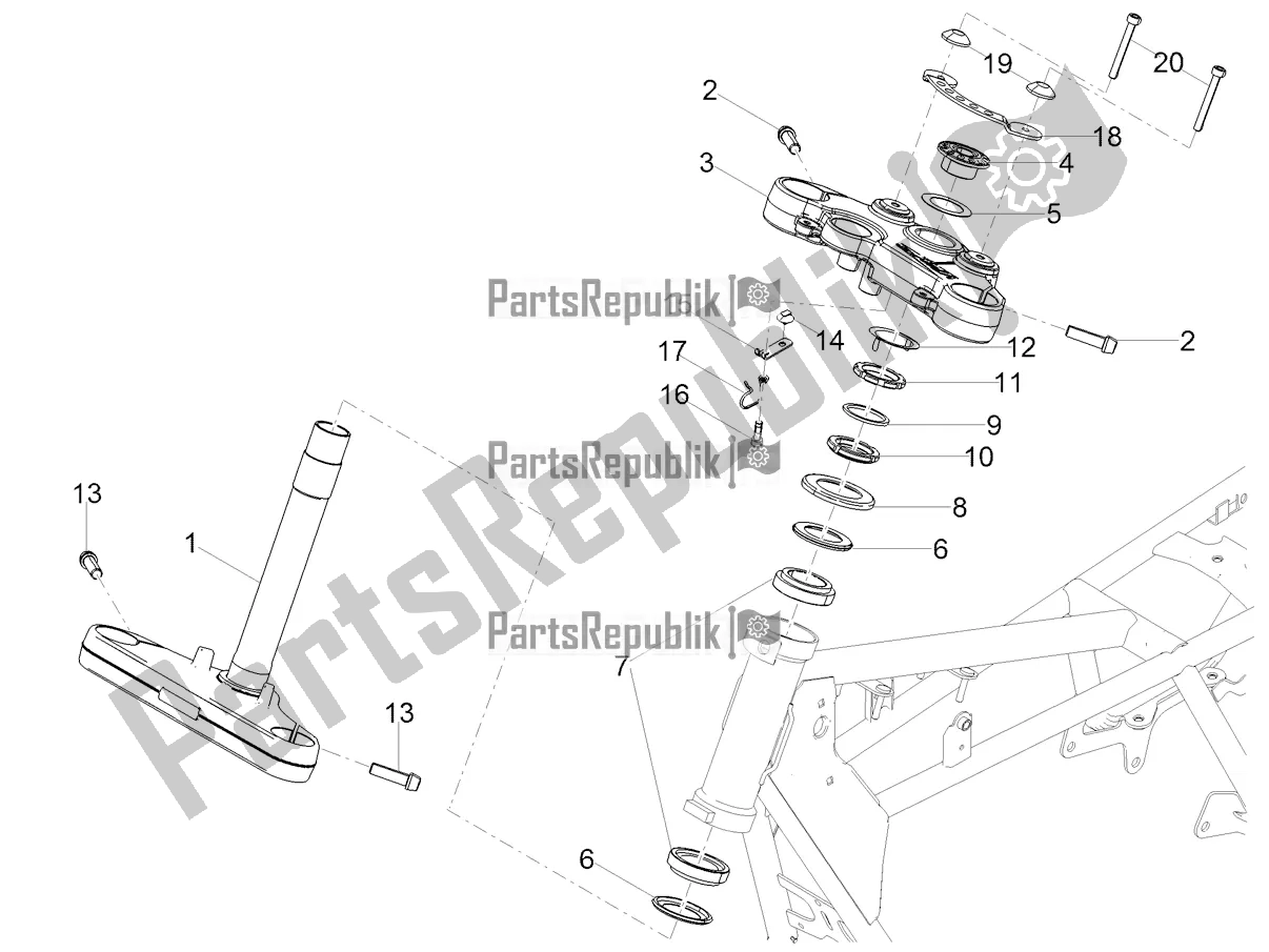 Todas las partes para Direccion de Moto-Guzzi V7 III Racer Limited 750 2021