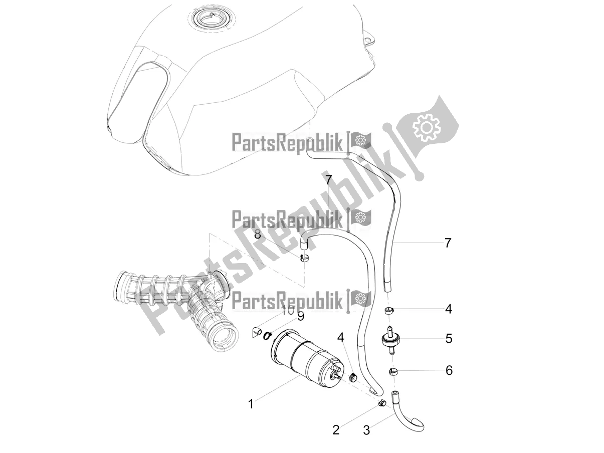 Tutte le parti per il Sistema Di Recupero Del Vapore Di Combustibile del Moto-Guzzi V7 III Rough 750 2020