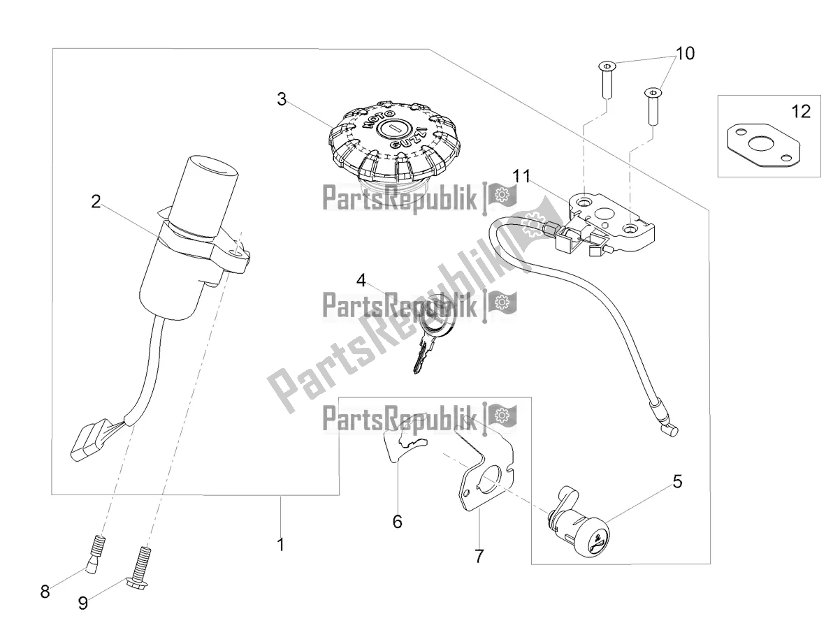 Tutte le parti per il Serrature del Moto-Guzzi V7 III Rough 750 2020