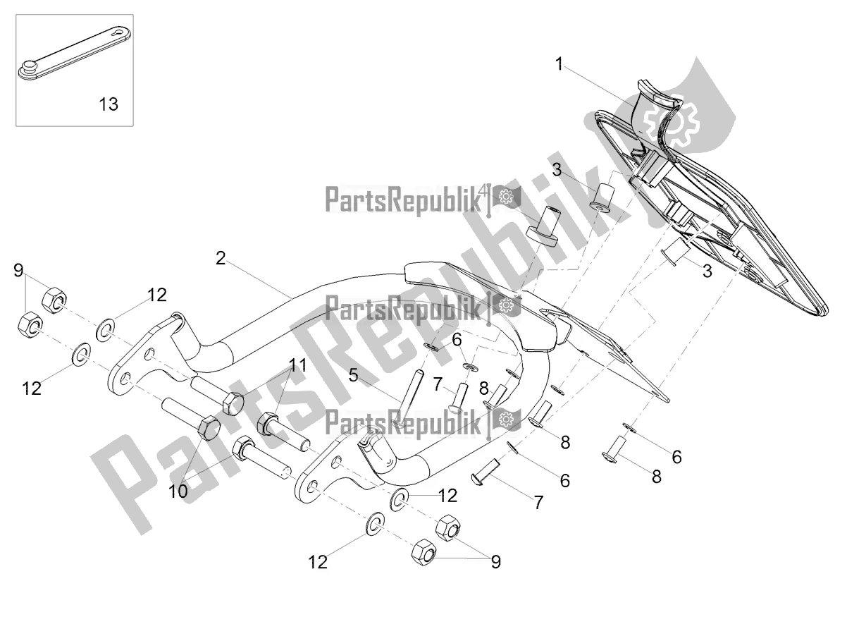 Toutes les pièces pour le Corps Arrière du Moto-Guzzi V7 III Rough 750 2020