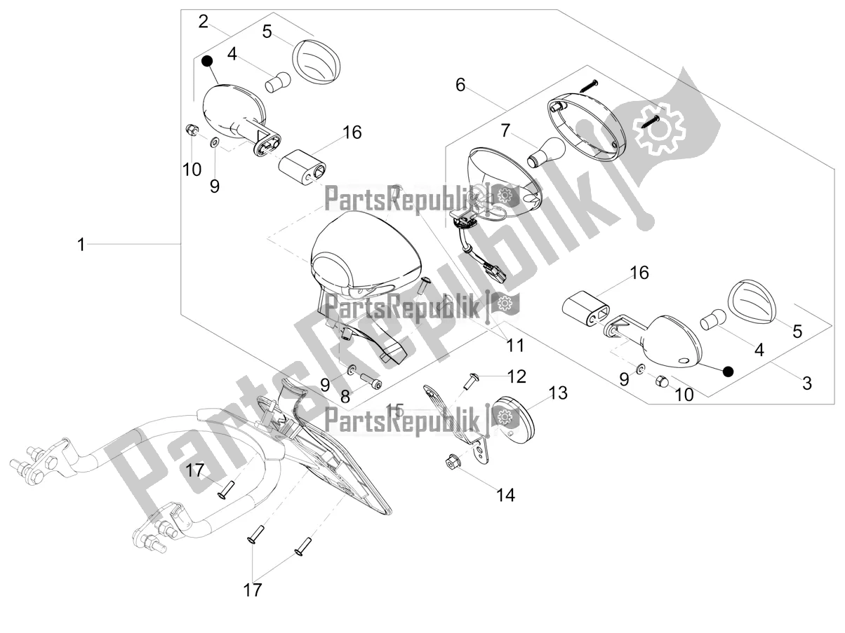 Toutes les pièces pour le Feux Arrière du Moto-Guzzi V7 III Rough 750 2020