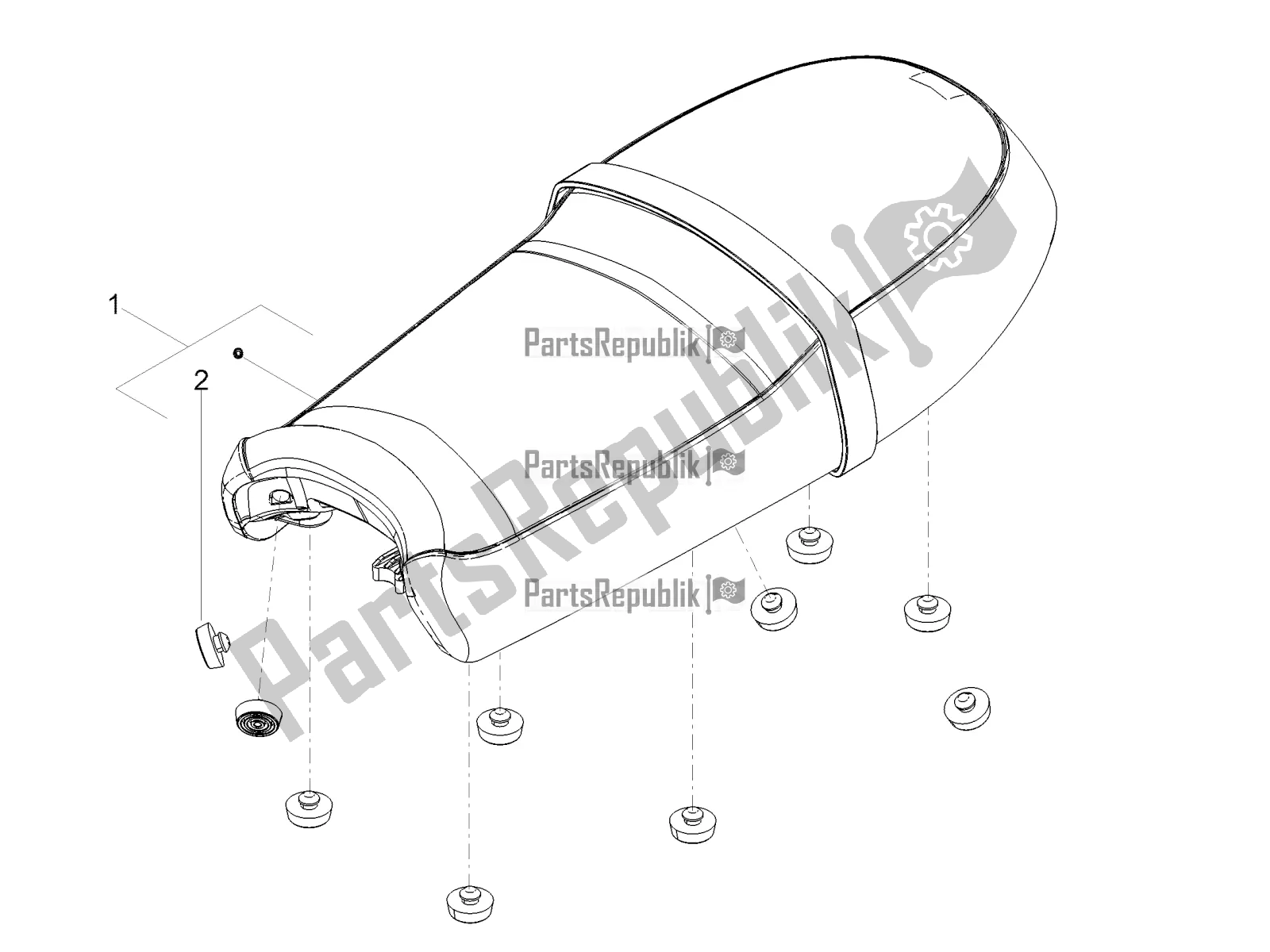 Tutte le parti per il Sella del Moto-Guzzi V7 III Rough 750 2020