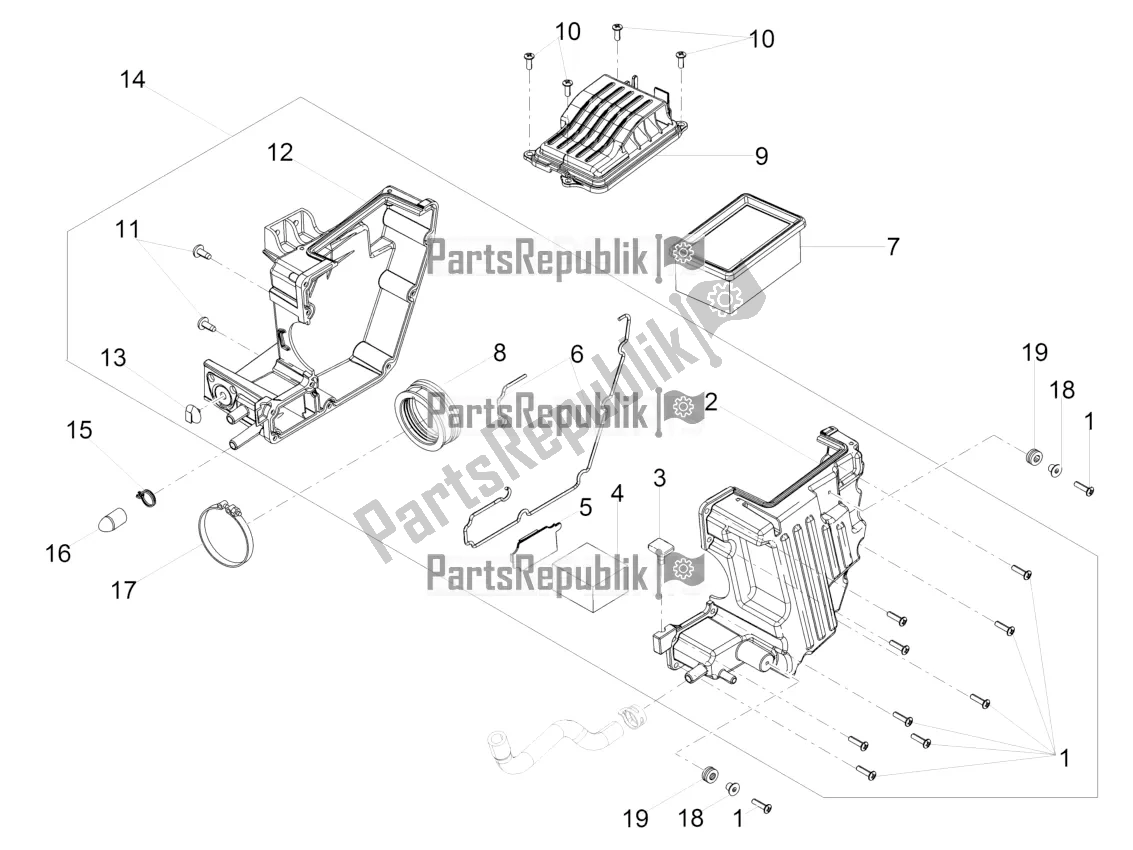 Todas las partes para Caja De Aire de Moto-Guzzi V7 III Rough 750 2021