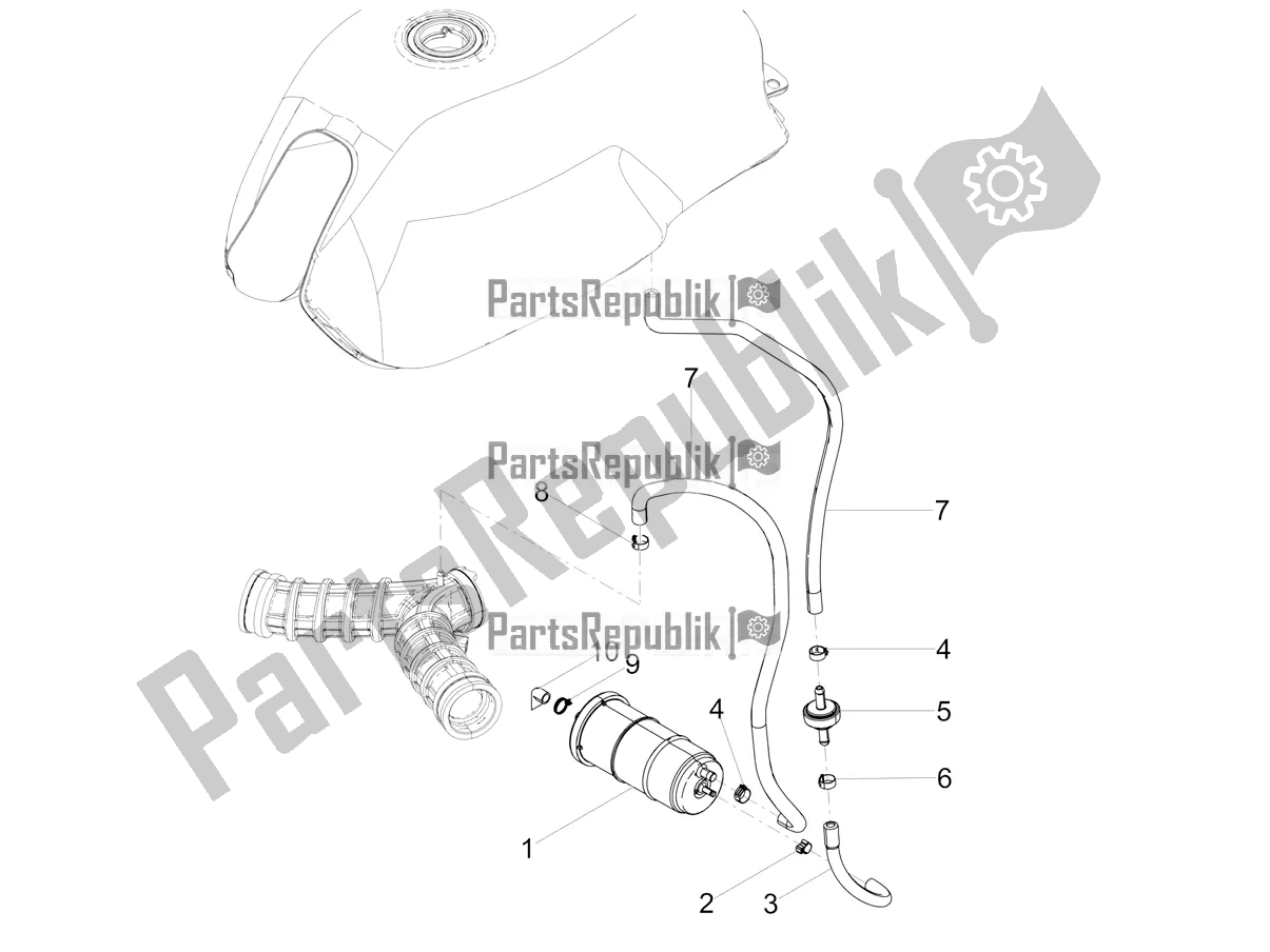 Todas las partes para Sistema De Recuperación De Vapor De Combustible de Moto-Guzzi V7 III Rough 750 2021