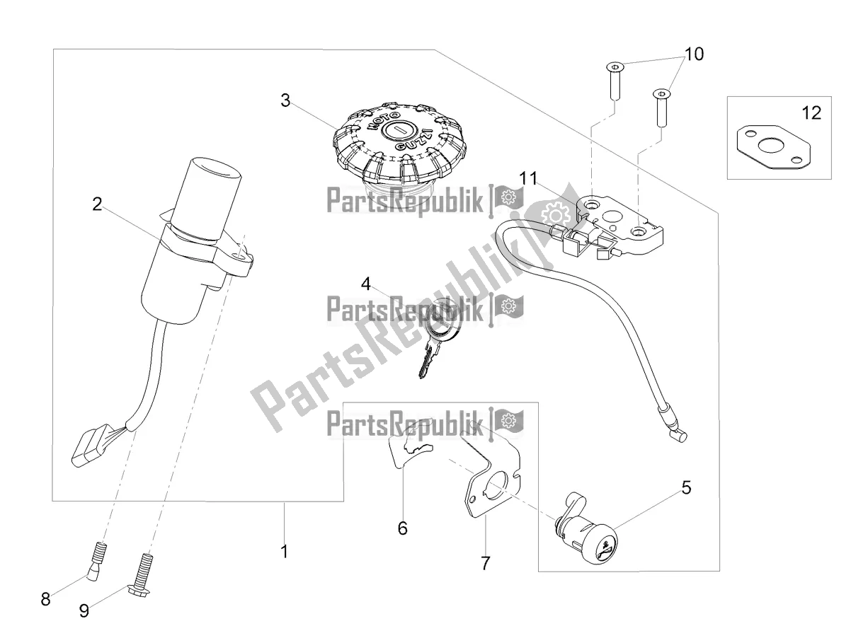 Todas las partes para Cerraduras de Moto-Guzzi V7 III Rough 750 2021